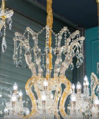 Italian Premium Gold Plated Crystal Chandelier – 112 Lights chandelier image